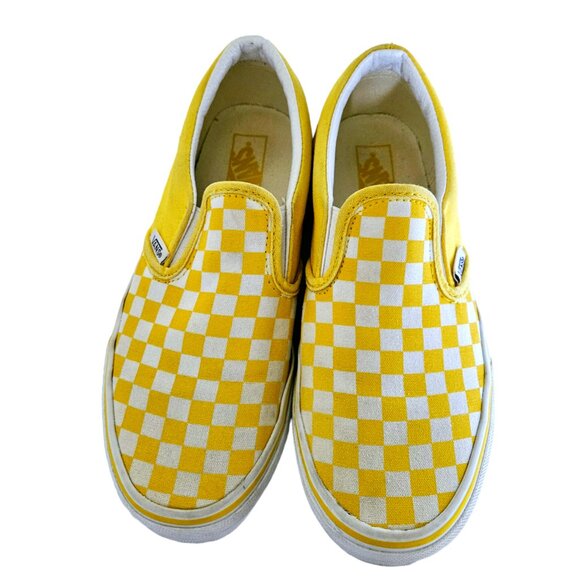 Vans Classic Slip-On Yellow Checkerboard - Picture 1 of 5
